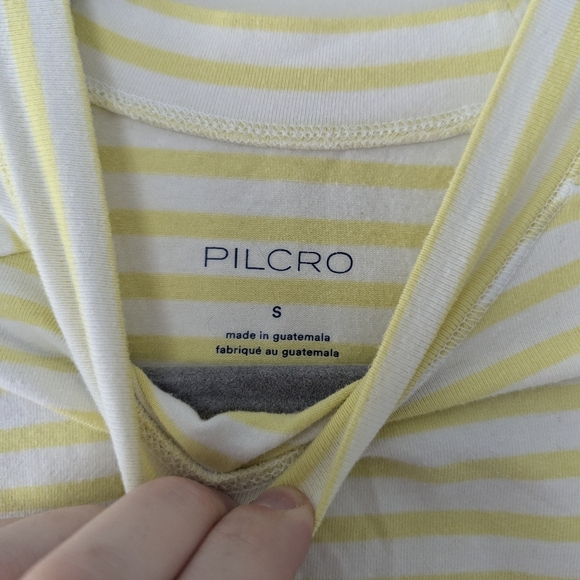 Pilcro Babydoll Fitted Short Sleeve Striped Tee Cotton Blend - Women's Small - Picture 5 of 10